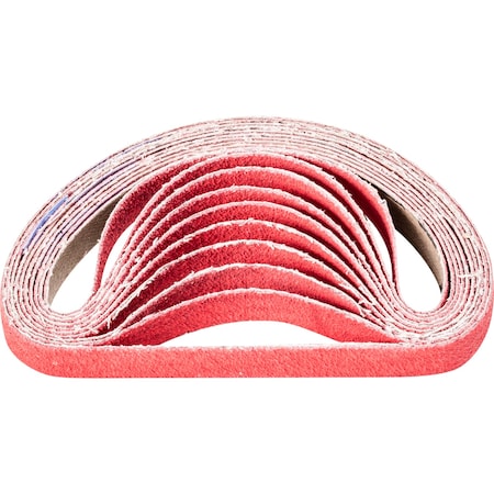 Pferd Coated Belt, Co-Cool, 1/2"x12", 80 Grit, 1/2" W, 12" L, Coated, Ceramic Oxide, 80 Grit 49532